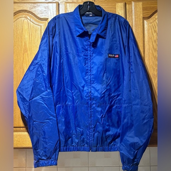 Polo Ralph Lauren Other - Vintage 90’s Polo Sport Ralph Lauren Blue Rain Windbreaker Jacket Men‘s XL EUC